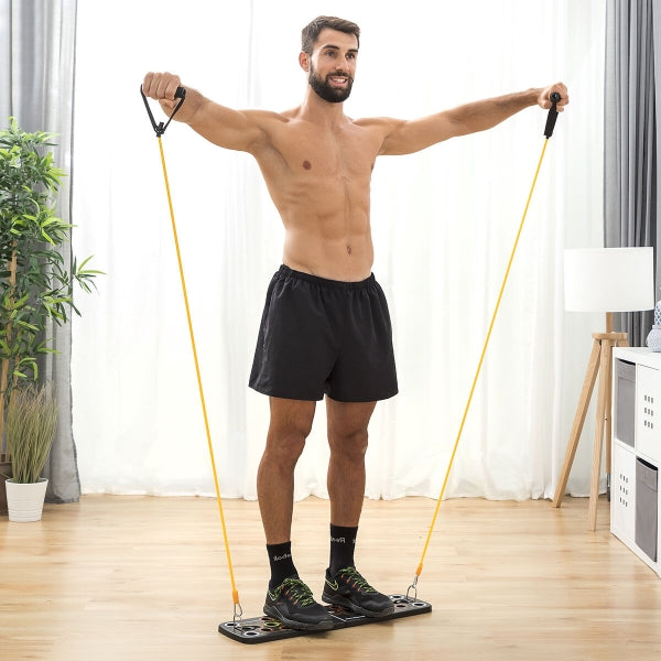 PUSH-UP BOARD with Resistance Bands PULSHER™️